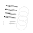 thumbnail image 1 of 4 set de jarabe de arce kit de tapping 2pcs cepillos de limpieza accesorio de jardinería 4 piezas grifos de arce de acero inoxidable espiles, 1 of 8