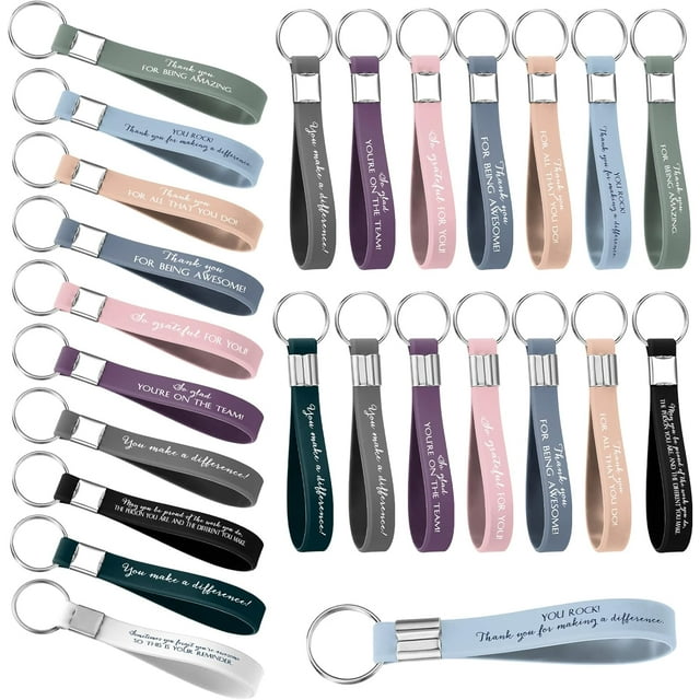 50 Pcs Bulk Inspirational Keychain Motivational Thank You Gift Appreciation for Vet Tech Employee Christmas Teacher
