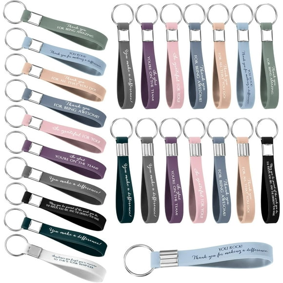 50 Pcs Bulk Inspirational Keychain Motivational Thank You Gift Appreciation for Vet Tech Employee Christmas Teacher
