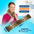 thumbnail image 3 of Microwavable Neck Heating Wrap, Wheat Filled, 26"x5", Leopard Skin Print, 3 of 15