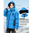 thumbnail image 6 of Lavenicole Ski Coat Lightblue Puffer Winter Jacket Thick Fleece Lined Warm Hooded Outerwear for Boys 4-15, 6 of 8