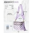 thumbnail image 3 of Lbming Checkered Nylon Crossbody Bag for Women, Spacious Checkered Bum Bag Purse Shoulder Bag Sling Bag with Shoulder Strap, 3 of 6