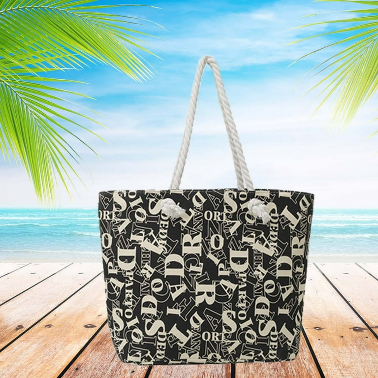 Large Beach Tote,XL Tote Bag,Extra Large Beach Bag with Zipper
