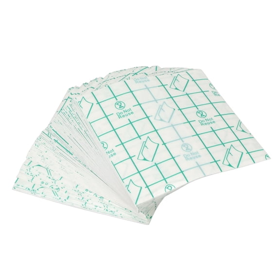 100Pcs Adhesive Waterproof Bandage Cover Clear Disposable Transparent PU Stretch Film Dressing 3.1 x 3.1in Adhesive Waterproof Bandage Cover for Protect Skin Against External Friction and Water
