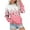 01-Pink, variant on Floral Print Long Sleeve Shirts for Women Y2K Cute Color Block Crewneck Tops Plaid Striped Casual Relaxed Fit Pullovers