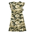 thumbnail image 4 of FamilyThread Girls Summer Camouflage Double Layer Dresses with Ruffle Short Sleeve Casual A-Line Swing Twirly School Sundress For 5-14Y, 4 of 8