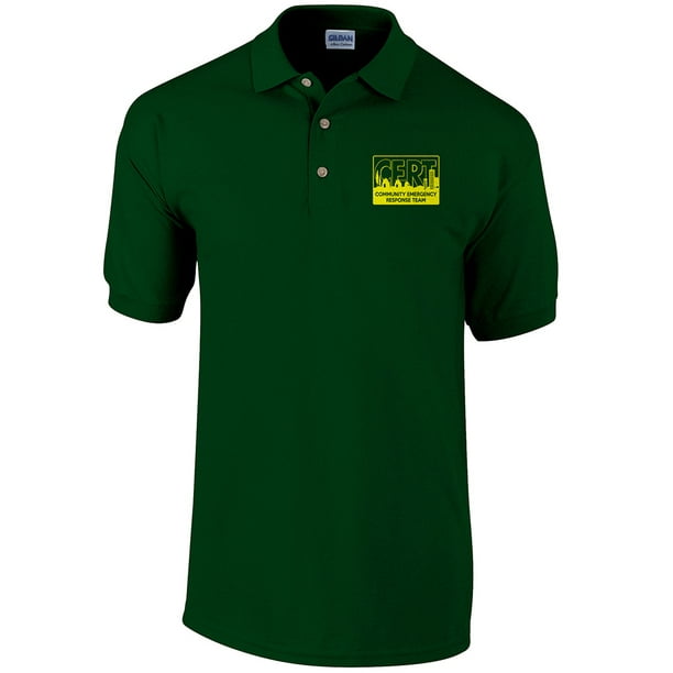 Qraphic Tee CERT Polo shirt, Community Emergency Response Team shirt