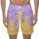 thumbnail image 2 of WILLBEST Pantalones Cortos Casuales para Hombre, Ideales para Nadar En La Playa y Hacer Ejercicio, con Un Elegante Diseño con Cordones y Estampado de Hielo Derretido para Cualquier Temporada., 2 of 5