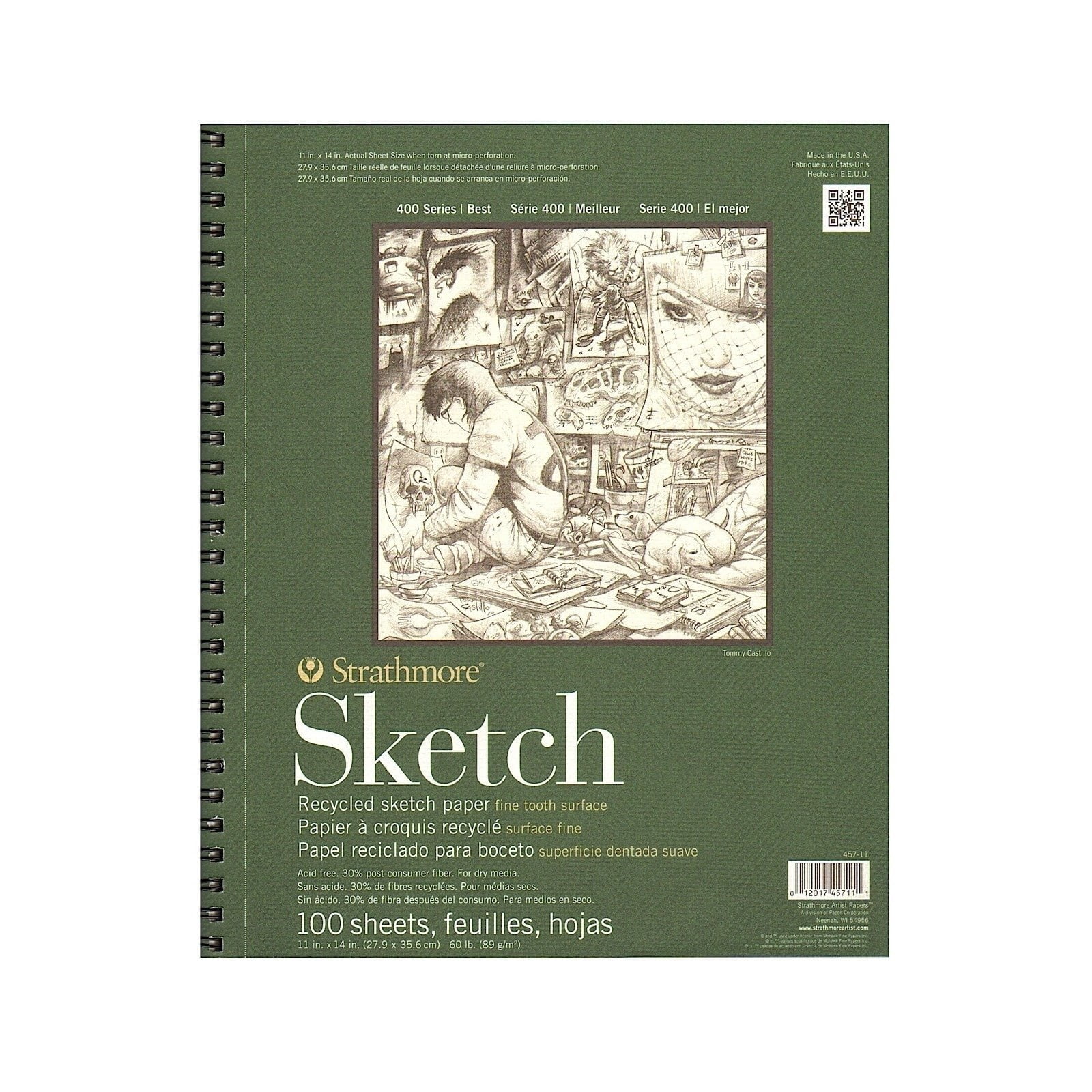 Strathmore 400 Series 18" x 24" Wire Bound Sketch Pad 30 Sheets/Pad 2/Pack (63154-PK2)