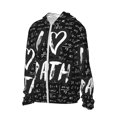 thumbnail image 2 of Balery I love Math Men's Women's UPF 50+ Sun Protection Lightweight Hoodie Performance Long Sleeve Shirt for Fishing Running-X-Large, 2 of 9