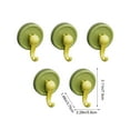 thumbnail image 3 of LanSuare 5Pcs Adhesive Hooks for Hanging Heavy-Duty, Wall Hangers without Nails Traceless Removable, Waterproof and Rustproof Multiple Uses for Bathroom Kitchen Home, 3.1"x2.3" Green, 3 of 7