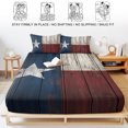 thumbnail image 5 of Twin XL Size Fitted Sheet Set - Vintage Star Country 2 Piece Bedding Sets 16" Deep Pocket Fitted Sheet with 1 Pillowcases, American Flag Blue Red Brushed Microfiber Hotel Luxury Bed Sheets, 5 of 9