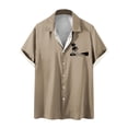 thumbnail image 1 of Camisas de Manga Larga para Hombres Blusa Cómoda de Cuello de Impresión, Camisa Casual de Poliéster para Uso Diario, de Fiesta Y de Primavera de Verano, 1 of 4