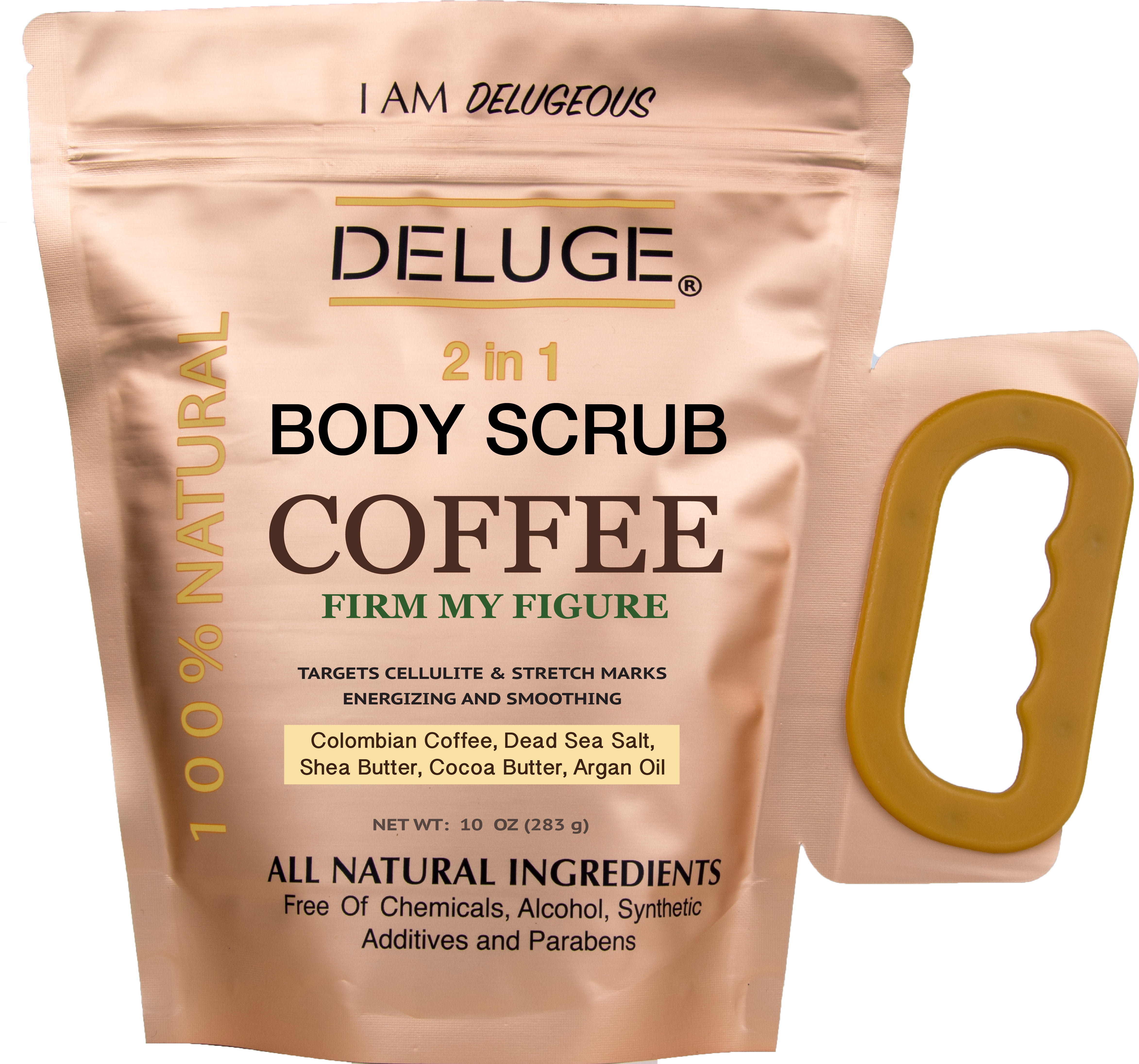 Organic Coffee Body Scrub, Tightens, Tones, Reduces Cellulite 100