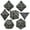 Black, variant on Hollow Metal DND Dice Set - D4 D8 D10 D12 D20 (Gold),Adult