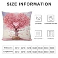 thumbnail image 6 of Nawypu Valentines Day Throw Pillow Covers Nature Scene Garden Tree of Life Heart Tree Fairy White Pink Soft vday Decor Anniversary Outdoor Patio Couch Home Sofa Square Pillow case Set of 2, 6 of 6