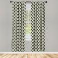 thumbnail image 3 of Ambesonne Retro Curtains, Pop Art Half Circles, Pair of 28"x63", Multicolor, 3 of 5