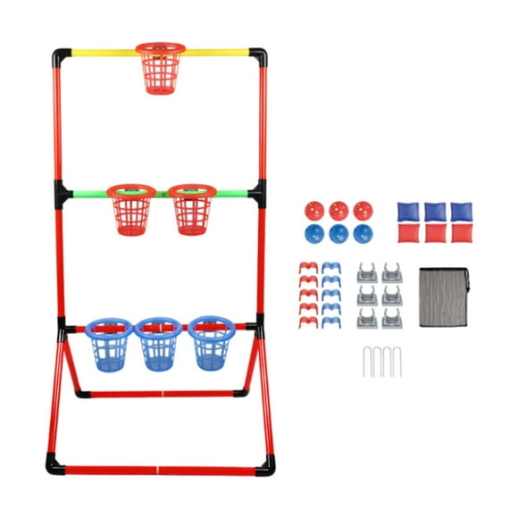 BELOVING Bean Bags Bucket Game, Outdoor Backyard Game with Basket, Throwing Game, Indoor Outdoor Garden Party Game for Boys Girls Kids