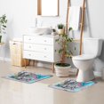 thumbnail image 5 of Toilet Rug Set Non-Slip Bathroom Rugs Soft Plush Machine Washable Contour Bath Mat Elephants Birds 24x20/24x16, 5 of 9