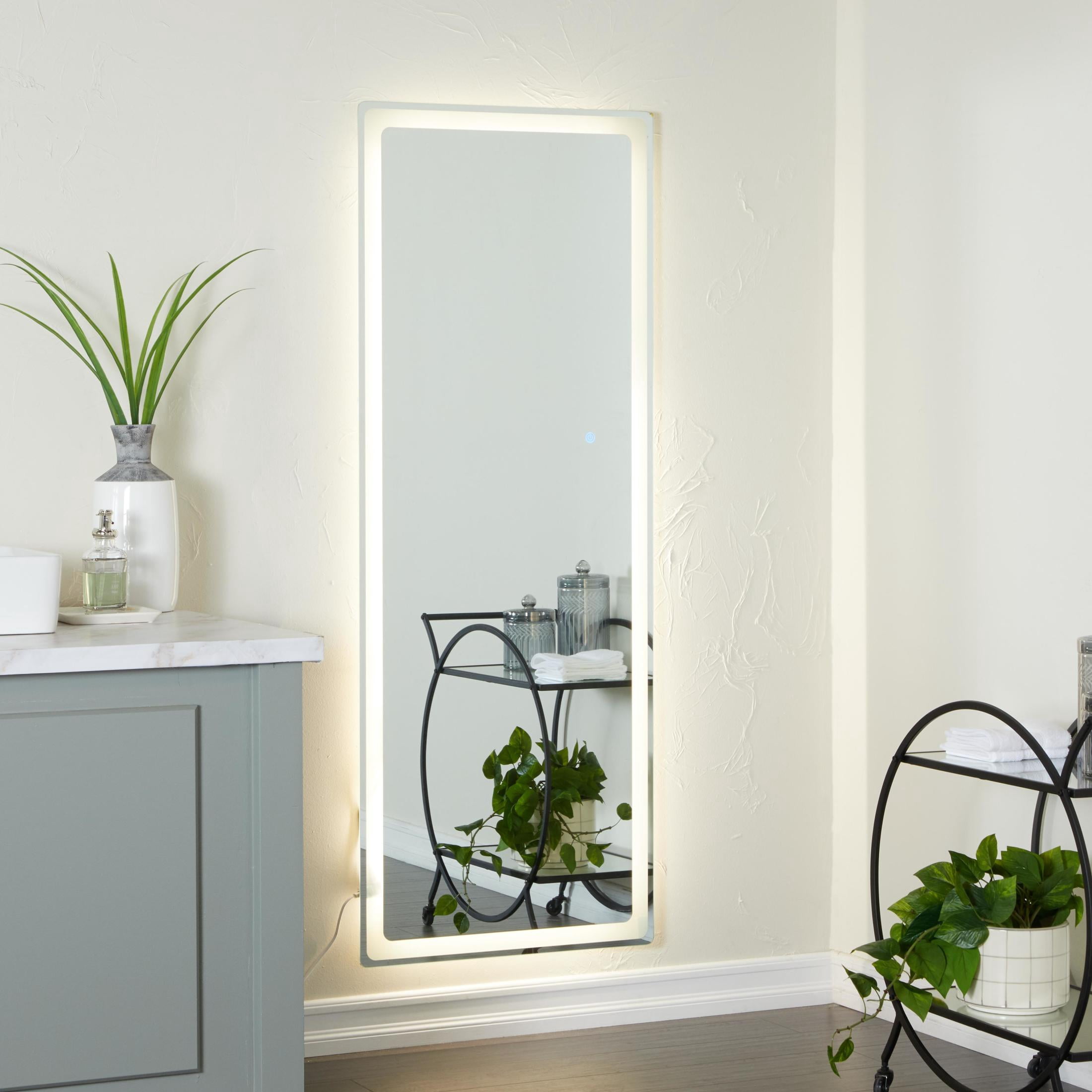 DecMode 26" x 67" Silver LED Mirror