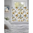 thumbnail image 4 of Tier Curtains 45 Inches Long, Sunflower Window Treatment Curtain Drapes, Spring Floral Vintage Summer Botanical Small Curtain Drapes for Bathroom Laundry Room, 27.5"x45", 2 Panels, 4 of 7