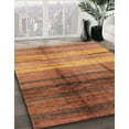thumbnail image 3 of Ahgly Company Machine Washable Indoor Square Abstract Orange Area Rugs, 6' Square, 3 of 7