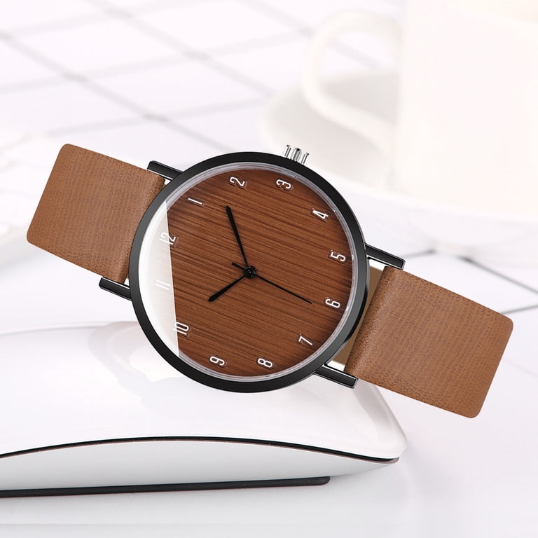 Unisex Women or Men’s Brown Leather Strap Watch Amazon.com: Infantry MDC Mens Minimalist Watch,Ultra Thin  main image 2