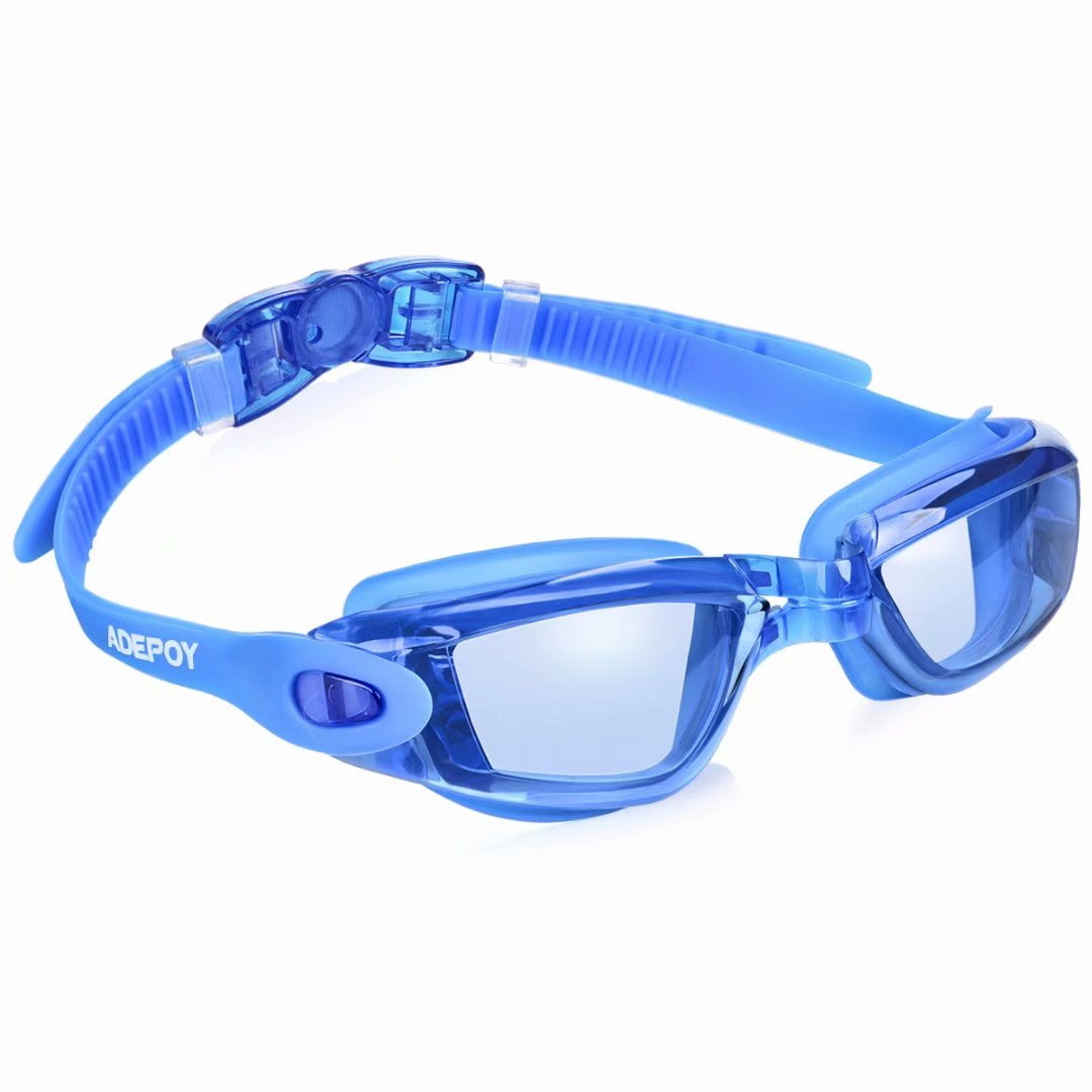 AdePoy Swim Goggles, Swimming Goggles for Adult Men Women Youth Kids Child No Leaking Anti Fog UV Protection Mirrored... by AdePoy
