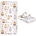 thumbnail image 6 of Dreamtimes Bath Towel Sets for Bathroom Hand Towels Fingertip Towels Cute Cupcake White Strawberry 3 Piece Decorative Soft Cotton Absorbent, 6 of 6