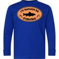 thumbnail image 3 of Inktastic I'd Rather Be Fishing Long Sleeve Youth T-Shirt, 3 of 5