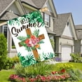 thumbnail image 2 of Hello Summer Christian Cross Stand Garden Flag 28 x 40 Inch Double Sided Summer Christian Large House Flag for Home Party Porch Yard Outdoor Decor, 2 of 6