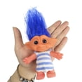 thumbnail image 3 of Yintlilocn Lucky Troll Dolls,Vintage Troll Dolls Chromatic Adorable for Collections, School Project, Arts and Crafts, Party Favors - 7.5 Tall Blue(Include The Length of Hair), 3 of 5