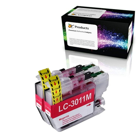 OCProducts Compatible Ink Cartridge Replacement 2 Pack for Brother LC3011 for MFC-J491DW MFC-J497DW MFC-J690DW MFC-J895DW (2 Magenta)