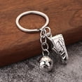 thumbnail image 2 of World Cup football shoe keychain pendant, sports pendant, souvenir pendant (silver), 2 of 5