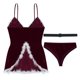thumbnail image 5 of Disfraces de Navidad de Papá Noel para mujer, disfraces de Cosplay de terciopelo, adorno de plumas de felpa, vestido con cuello en V y bragas con cinturón, ropa de dormir para discoteca, 5 of 5