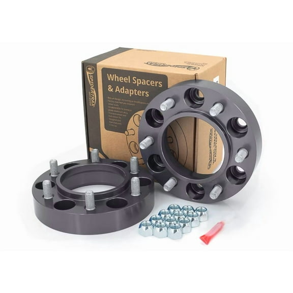 Spidertrax WHS007G Wheel Spacer 6 x 5.50in Bolt Pattern Anodized Gray Set Of 2