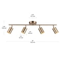 thumbnail image 5 of Globe Electric 4-Light Matte Brass Track Lighting, 5 of 5