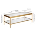 thumbnail image 5 of Evelyn&Zoe Alexis 45" Wide Rectangular Coffee Table, Brass, 5 of 7