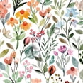 thumbnail image 4 of Papel de contacto Qoubao Watercolor Floral 45x300 cm para repisa, 4 of 7