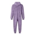 thumbnail image 3 of Abcomgle Girls Onesie Pajamas Size 7/8 Fuzzy Hooded Onesies for Boys Cute Zip Up One Piece Jumpsuits with Pockets Furry Sherpa Fleece Onesie Rompers Girls Winter Warm Onesie Pajamas Girls, 3 of 5