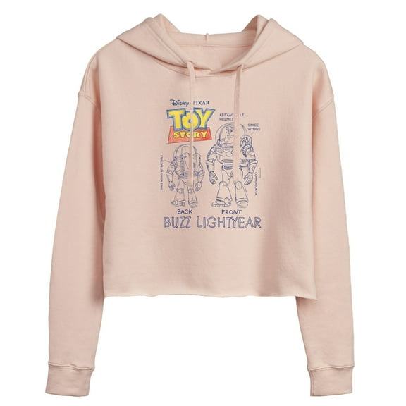 Toy Story 4 - Buzz Sketches - Juniors Cropped Pullover Hoodie
