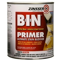 Zinsser 00904 B-I-N Pigmented Shellac Primer-Sealer & Stain Killer, White, 1 Quart