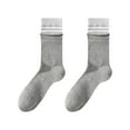thumbnail image 2 of Mqqzkk Fashion Cotton Thin Crew Socks for Women Casual Soft Cute Leg Sock Comfy Soft Casual Dress Bootie Above Ankle Socks, 2 of 6