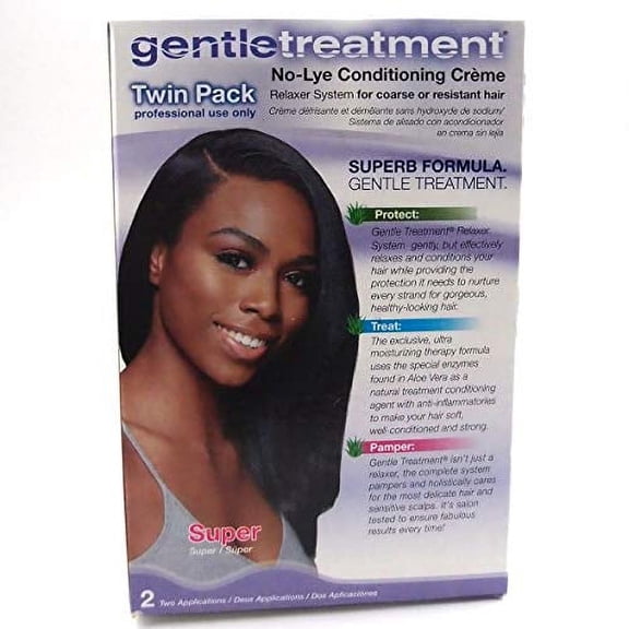 Gentle treatment twin pack no-lye conditioning creme relaxer system