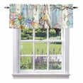 thumbnail image 2 of Spring Easter Rabbit Egg Valances for Windows,Kitchen Valance Rod Pocket Short Curtain, Farmhouse Animal Plant Wood Board Valance Curtain Window Valances for Bedroom Bathroom Living Room 42x18in, 2 of 9