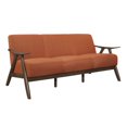 thumbnail image 3 of Topline Home Furnishings Burnt Orange Sofa, 3 of 4