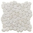 thumbnail image 5 of The Tile Life Recycled Cenote Pebble 13" x 13" Crema Matte Glass Mosaic Floor and Wall Tile Case of 14, 5 of 11