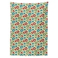 thumbnail image 2 of Christmas Tablecloth, Holiday Themed Print with Pine Trees and Ornamental Silhouette Rams Image, Rectangle Satin Table Cover Accent for Dining Room and Kitchen, 52" X 70", Multicolor, by Ambesonne, 2 of 2