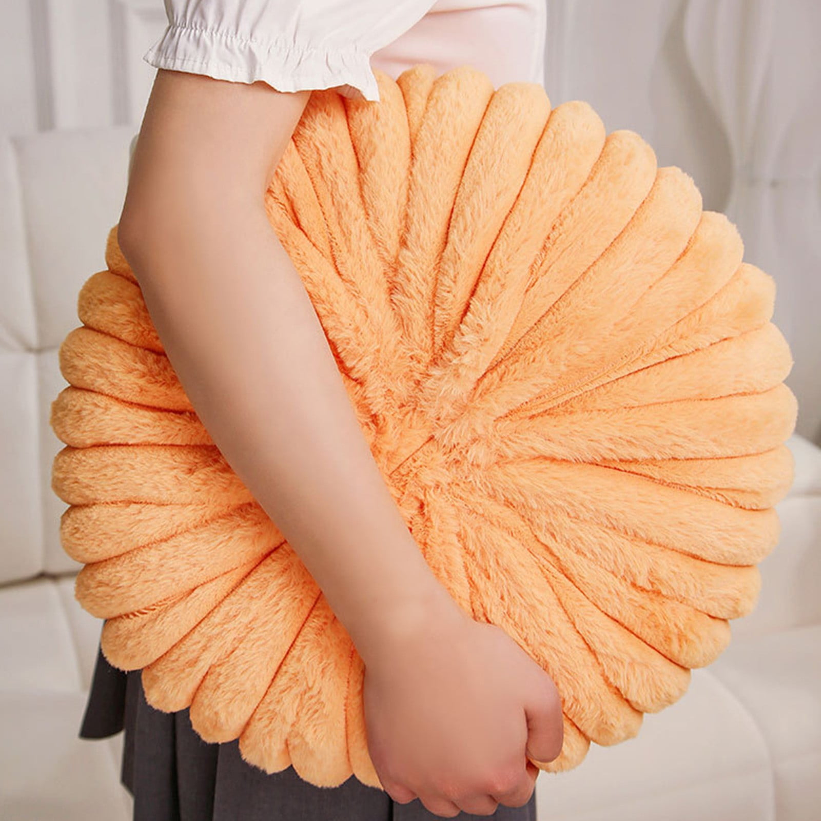 Hvmvliv 13.77x13.77x5.9in Throw Pillow for Couch Pumpkin Cushion Sofa Decorative Cushion Pumpkin Sofa Pillow Lazy Person Pillow Living Room Pillow Tatami Orange
