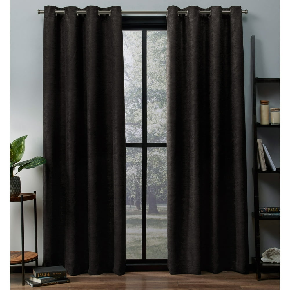 Exclusive Home Curtains 2 Pack Oxford Textured Sateen Thermal Grommet